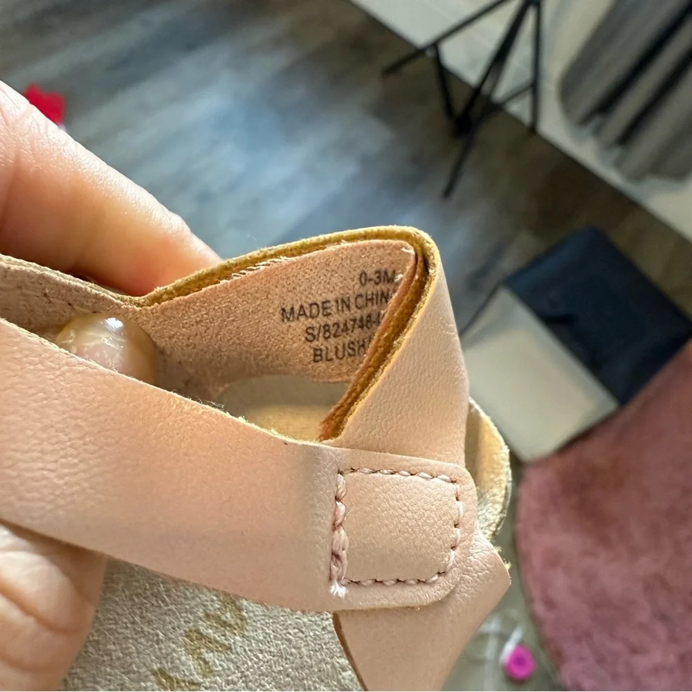 Baby Pink Sandals 0-3 Months
